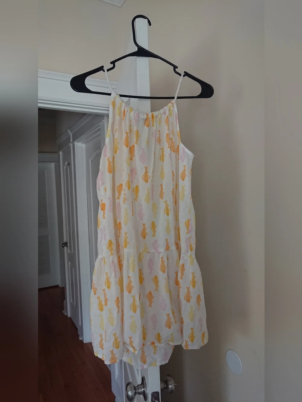 J. crew Lightweight Summer cover up Fish Print dress size XS